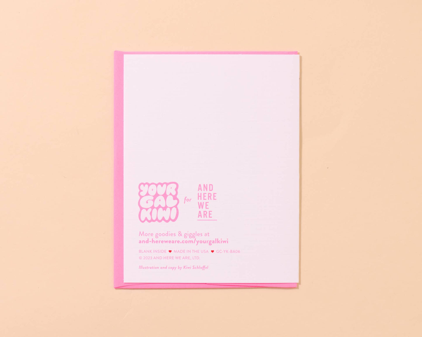 Badass Bitch Encouragement Friendship BFF Card