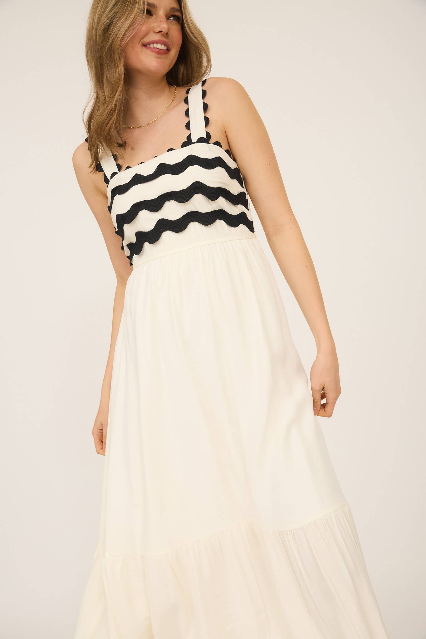Scallop Midi Dress