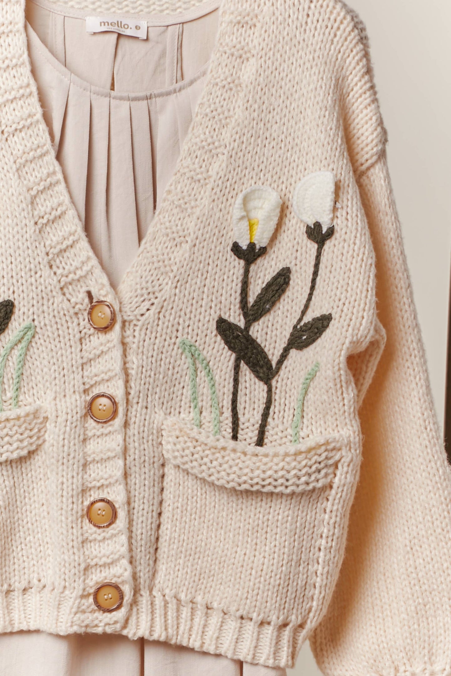 Flower Embroidered Cardigan