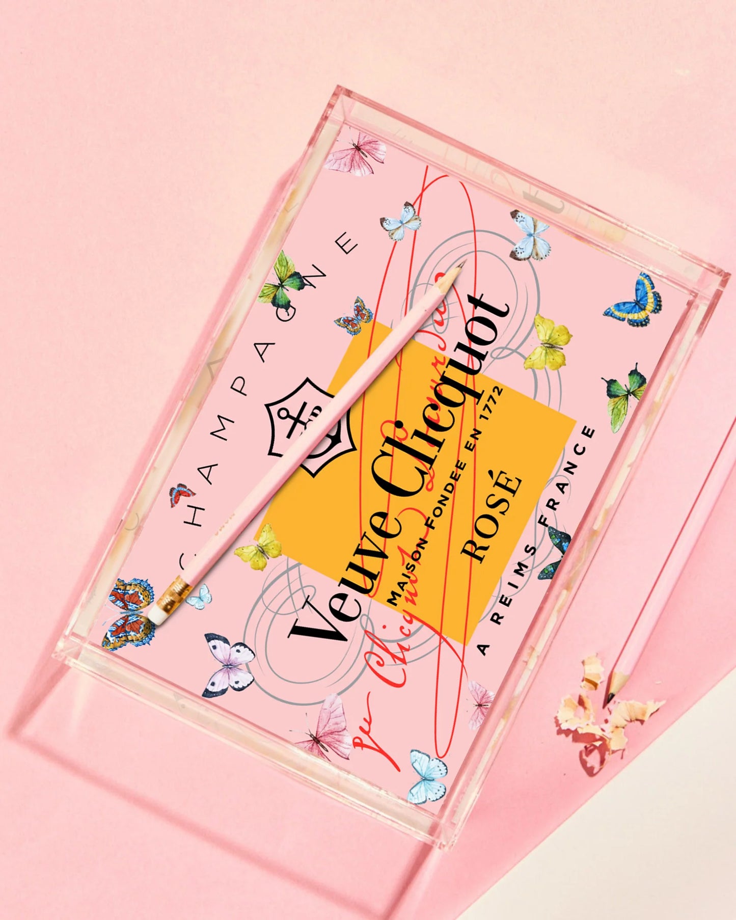 Rose Bubbly Butterfly Small Tray