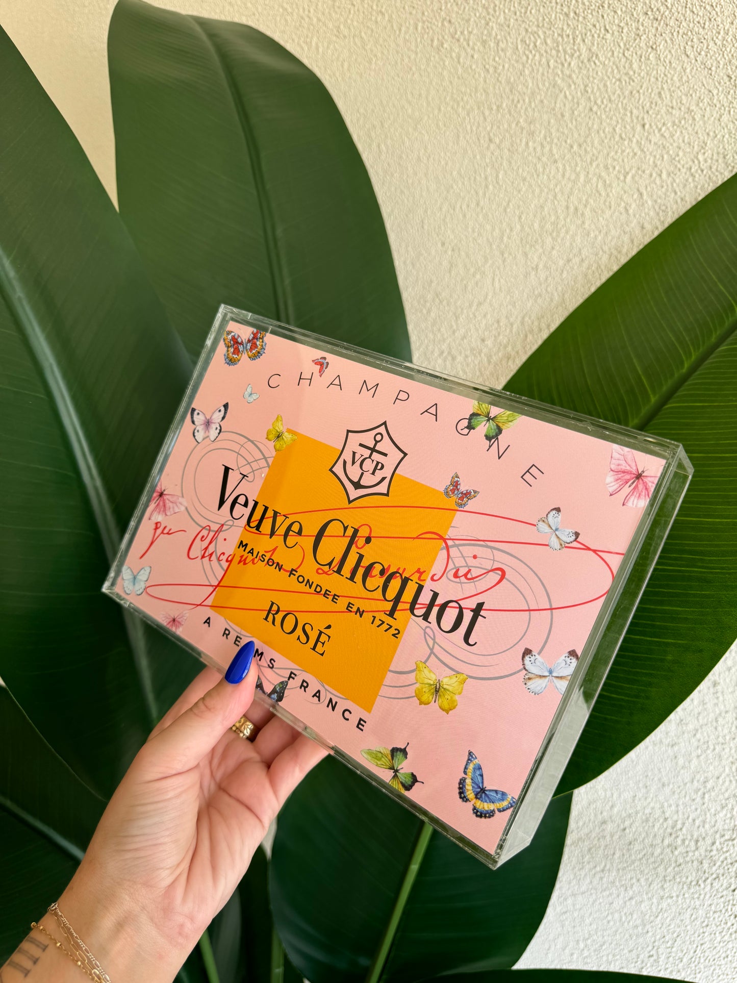 Rose Bubbly Butterfly Small Tray