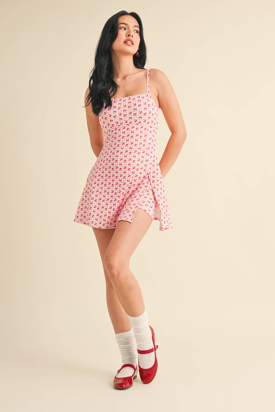 Cherry Gingham Athletic Dress