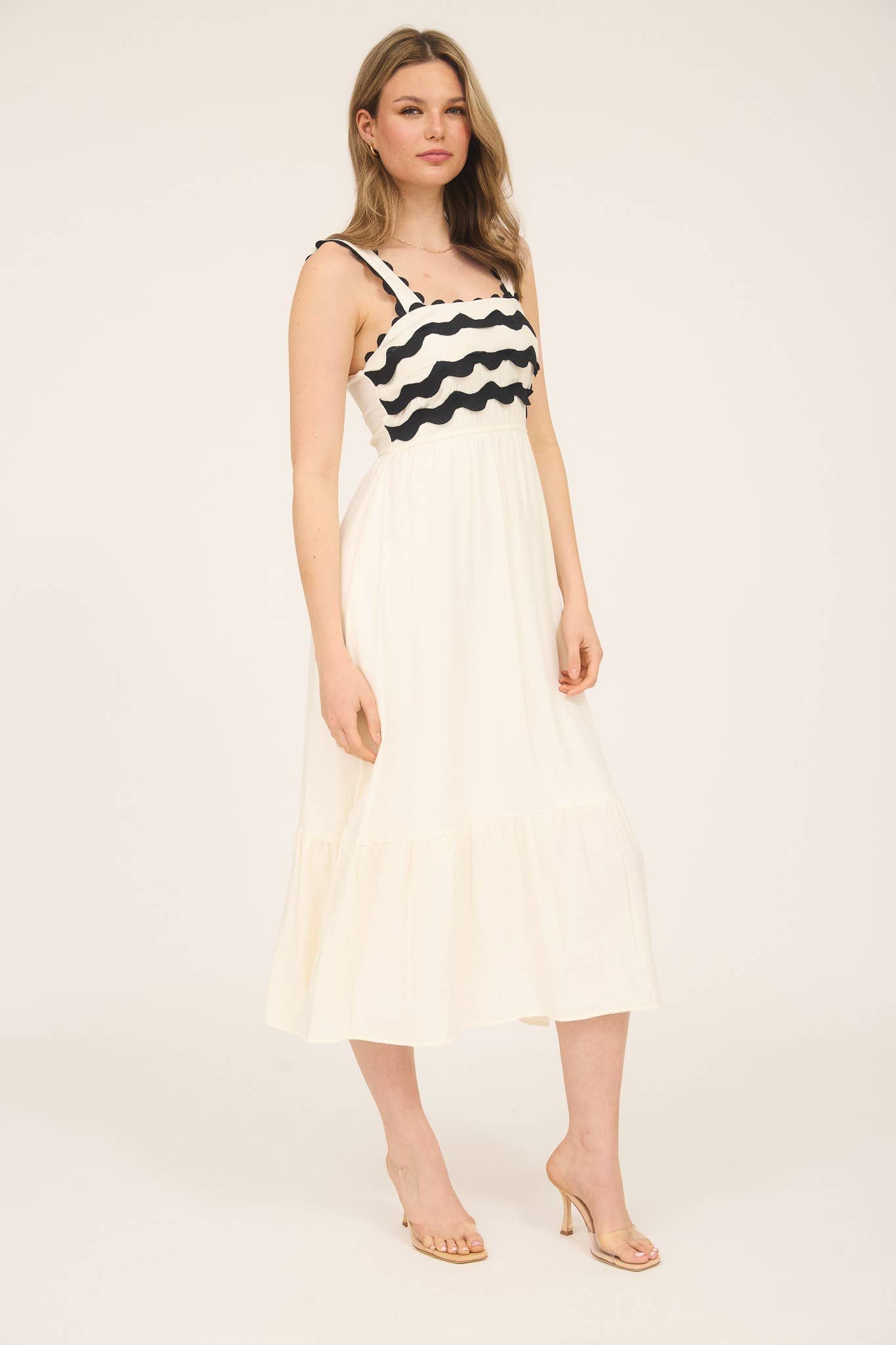 Scallop Midi Dress