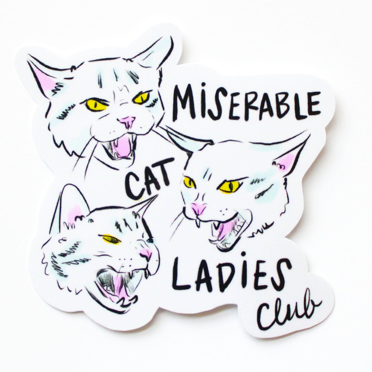 Miserable Cat Lady Club Sticker