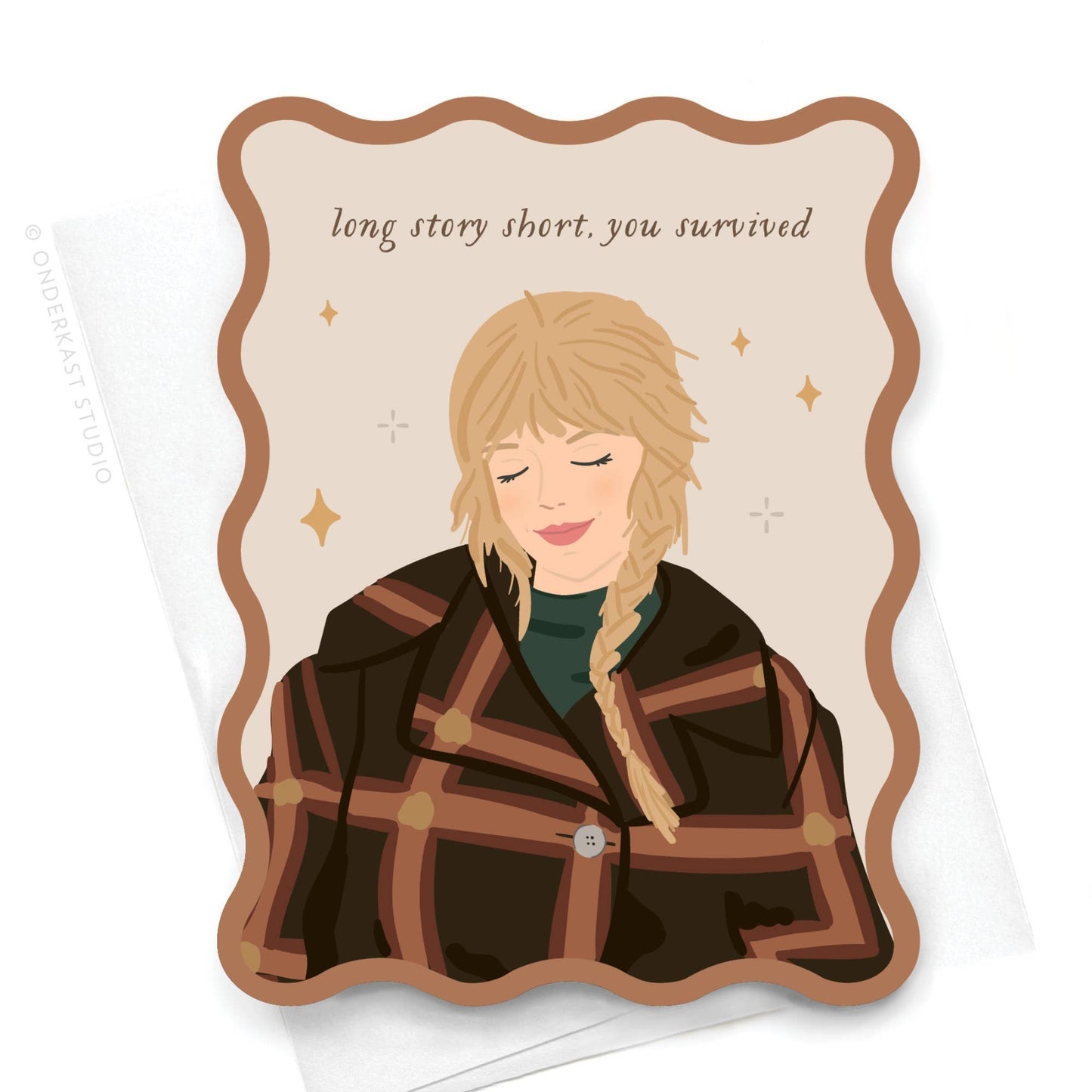 Wavy Die Cut TS Evermore Notecard