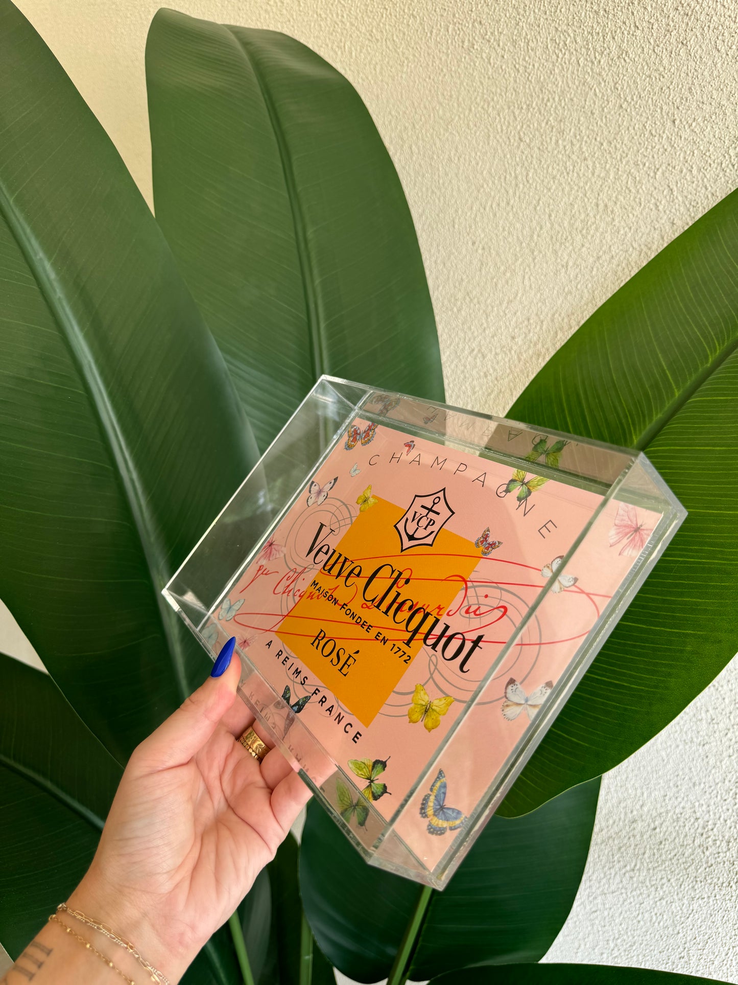 Rose Bubbly Butterfly Small Tray