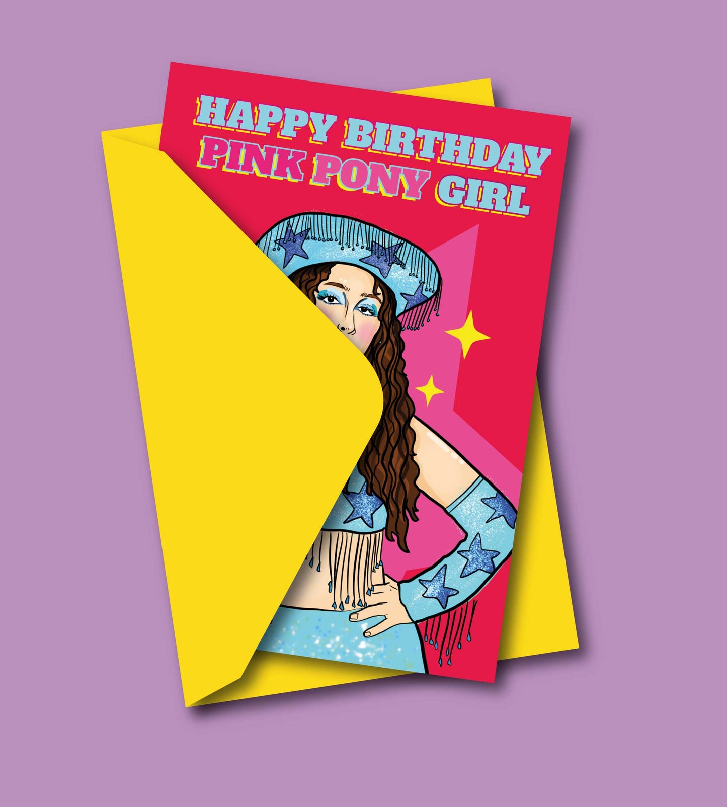 Pink Pony Girl Chappell Roan Greeting Card