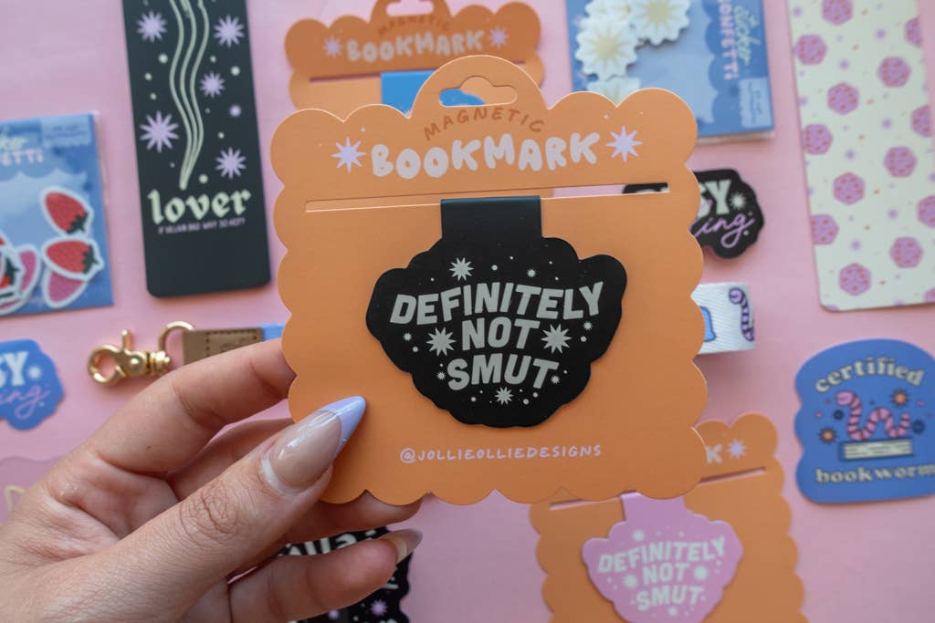 Definitely Not Smut Magnetic Bookmark - Black