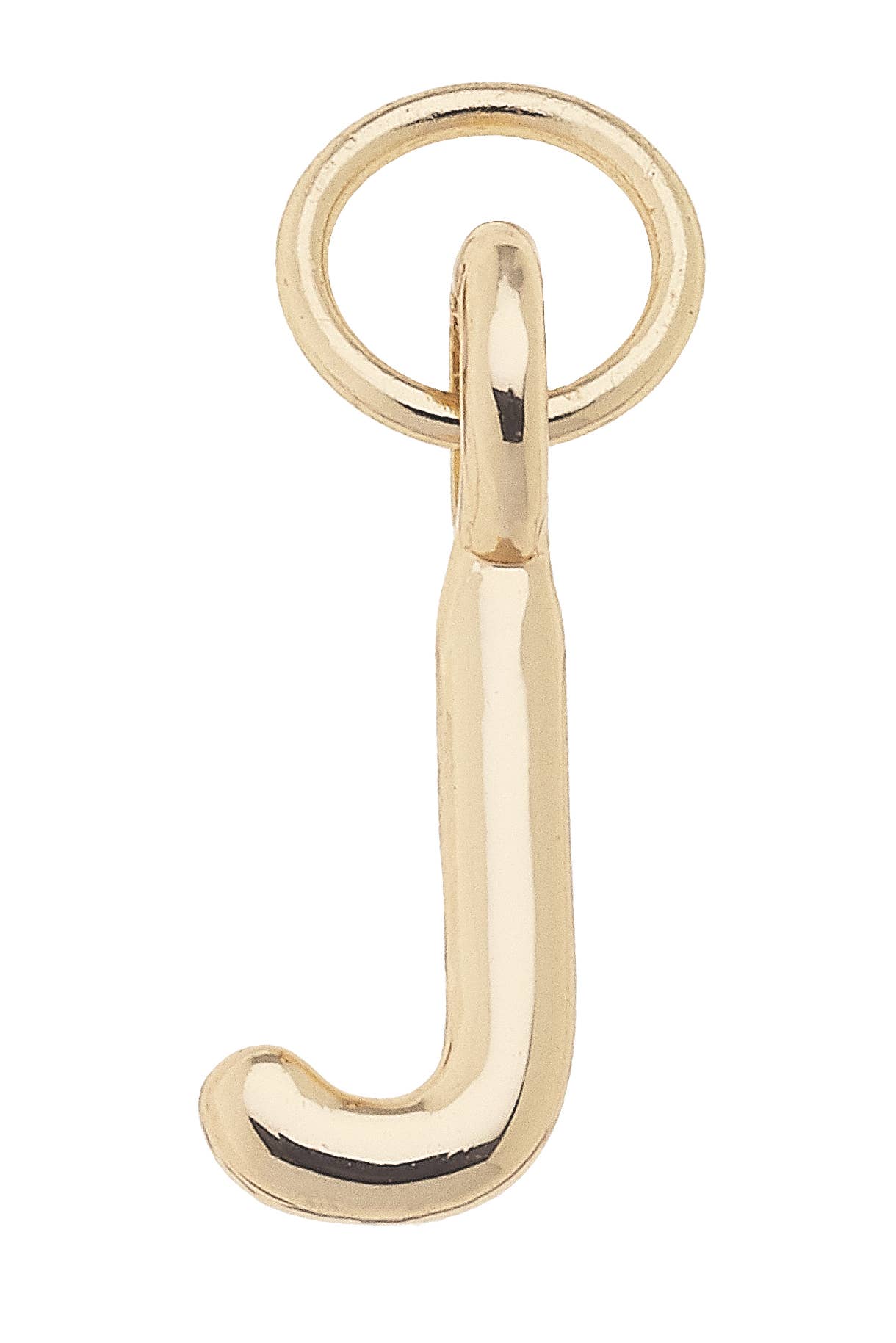 Mini Initial Charm in Shiny Gold: R