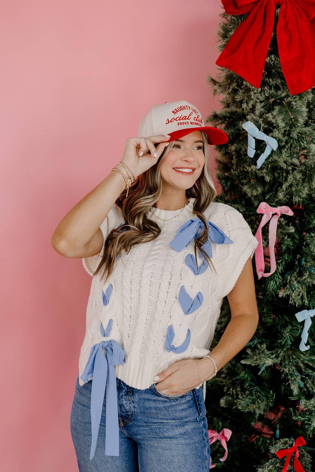 Naughty List Social Club Red