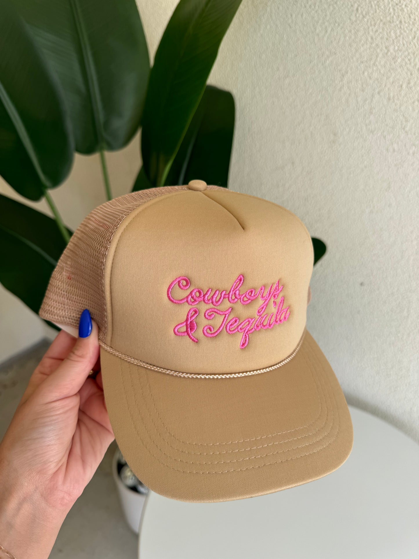 Cowboys & Tequila Embroidered Trucker Hat