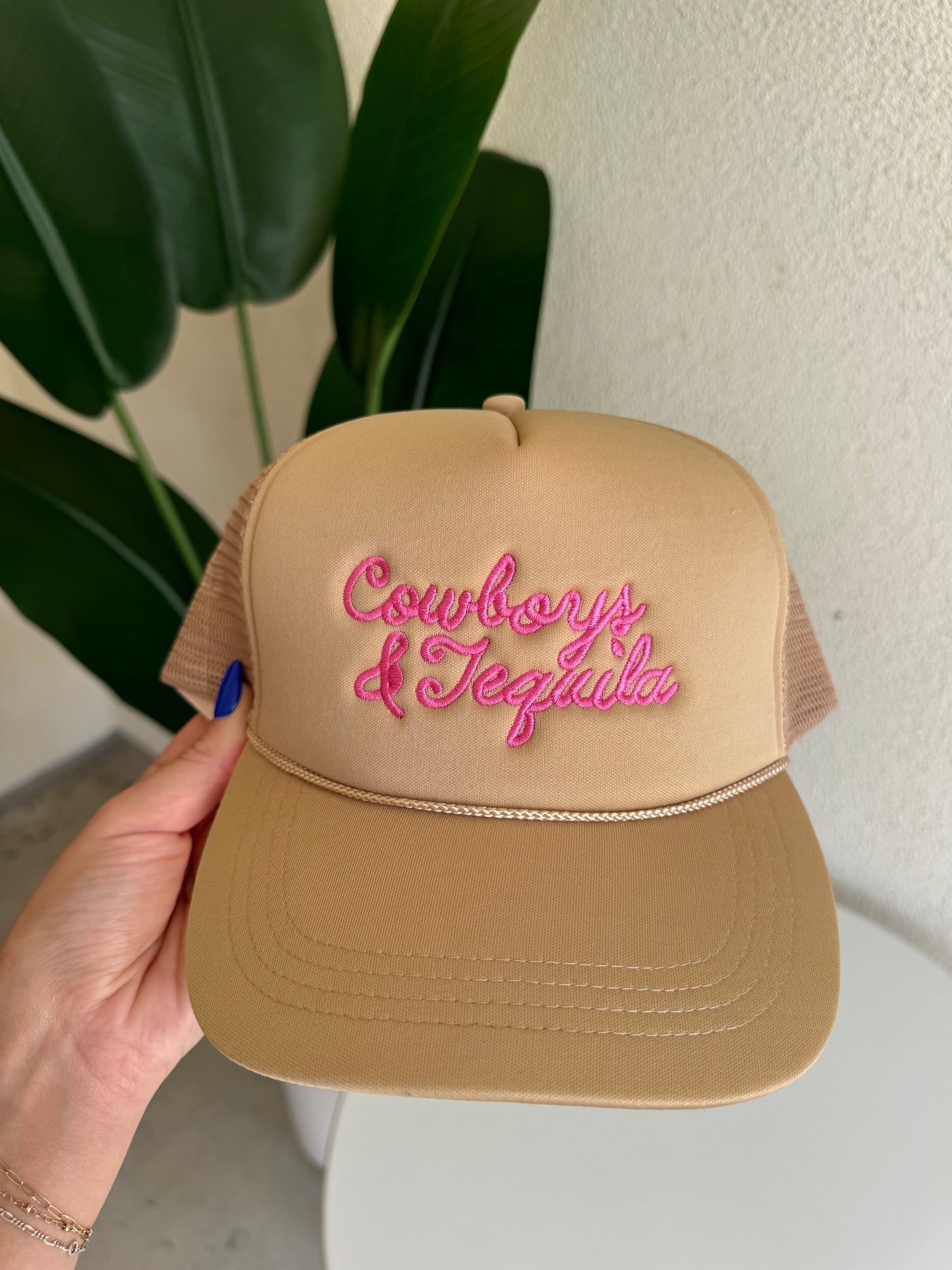 Cowboys & Tequila Embroidered Trucker Hat