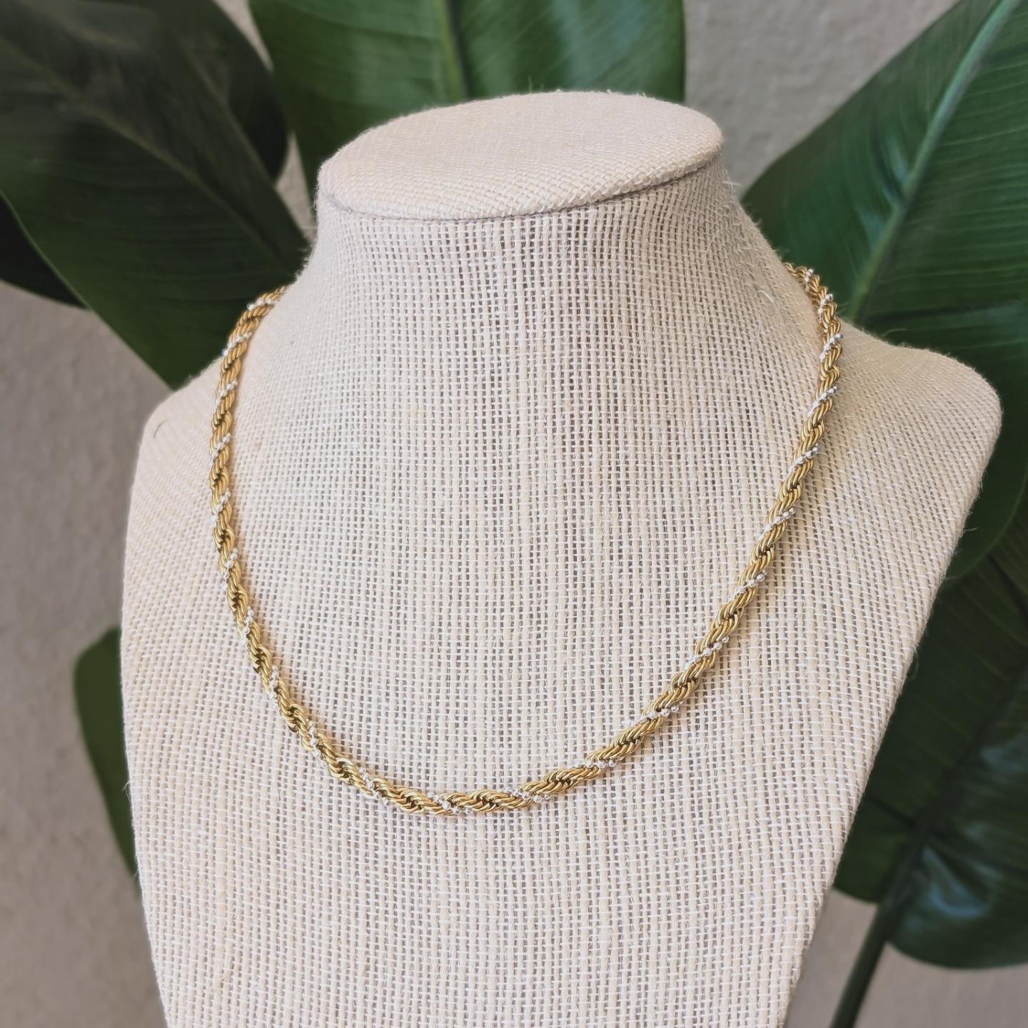 Mixed Metals Rope Necklace