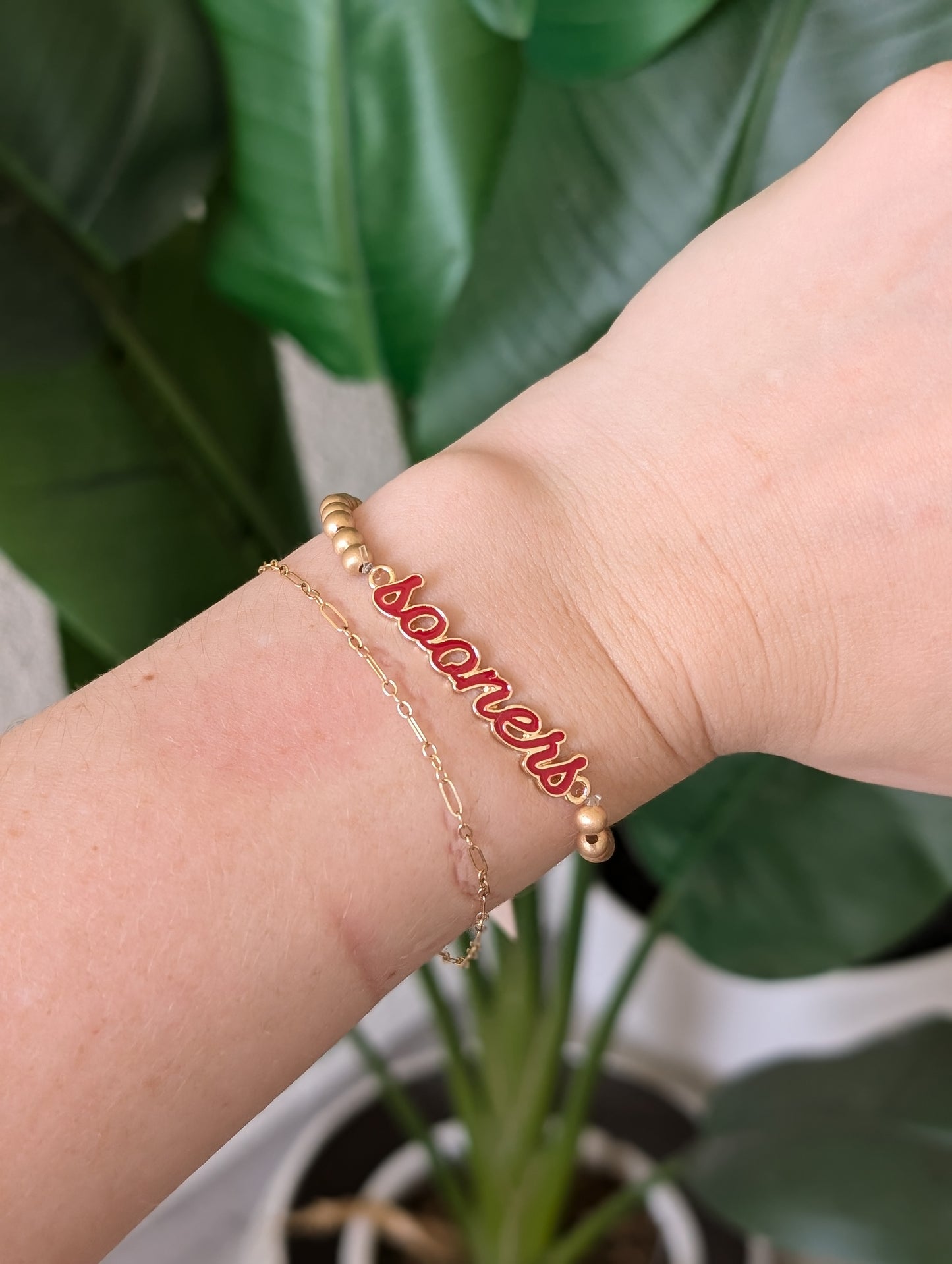 Oklahoma Sooners Script Bracelet
