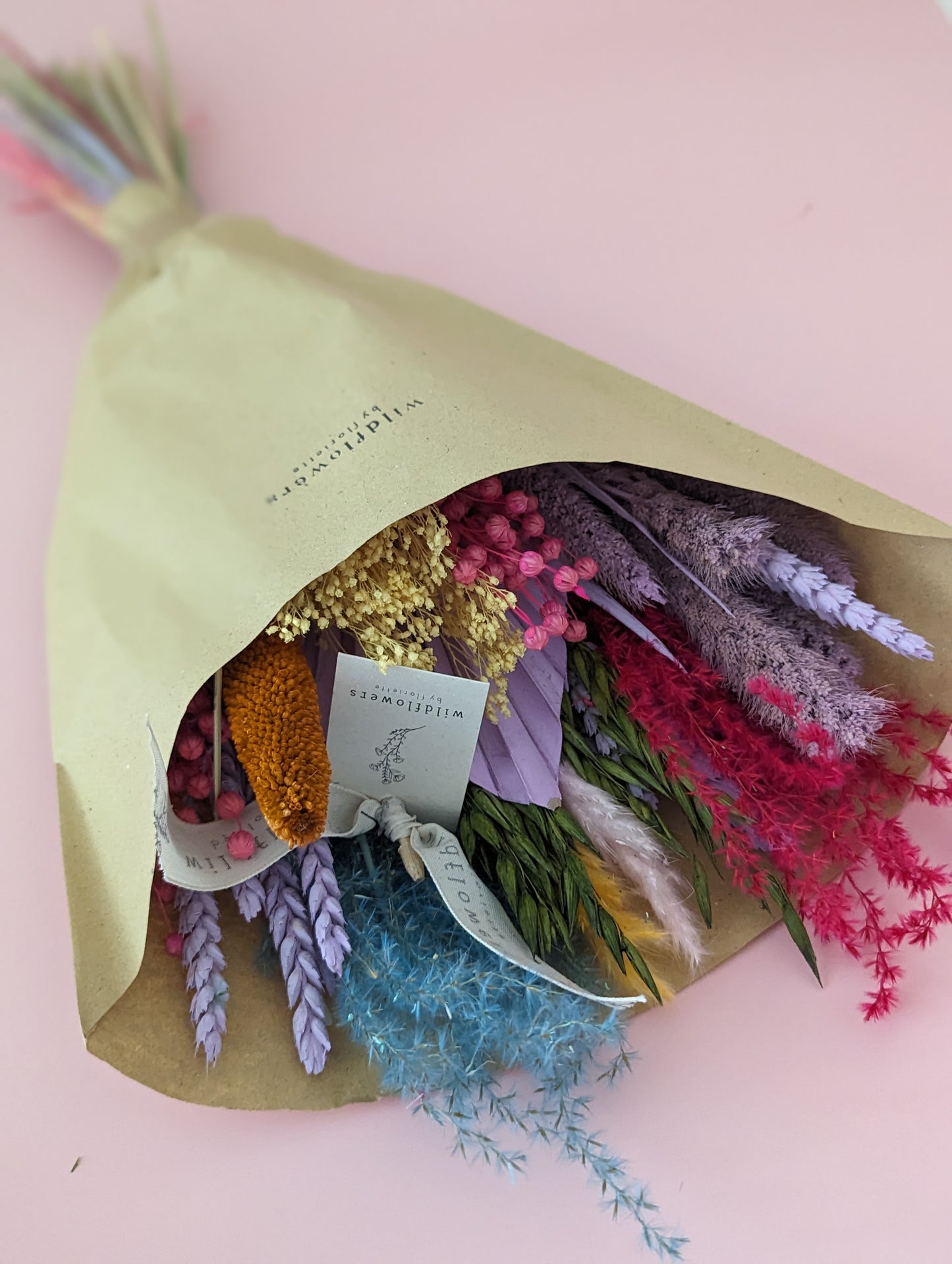 Medium Rainbow Dried Flower Bouquet