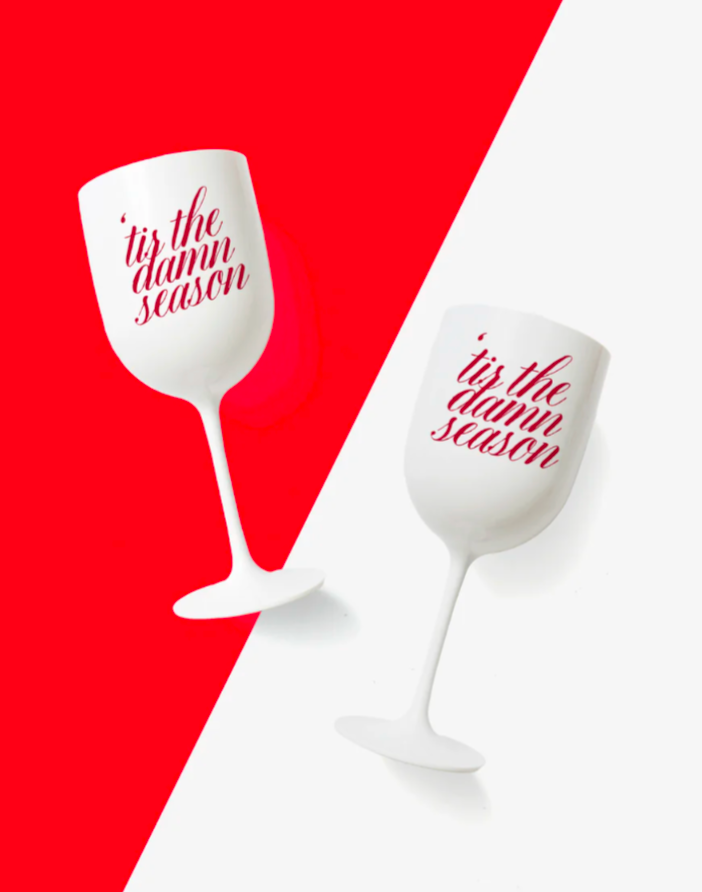 Tis The Damn Season Glass