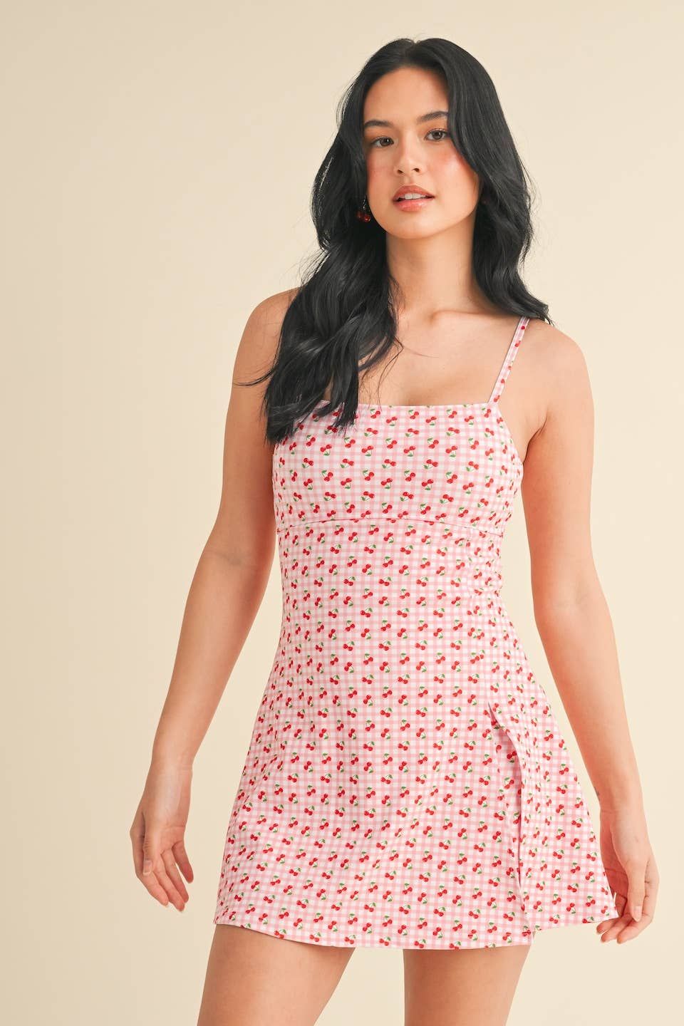 Cherry Gingham Athletic Dress
