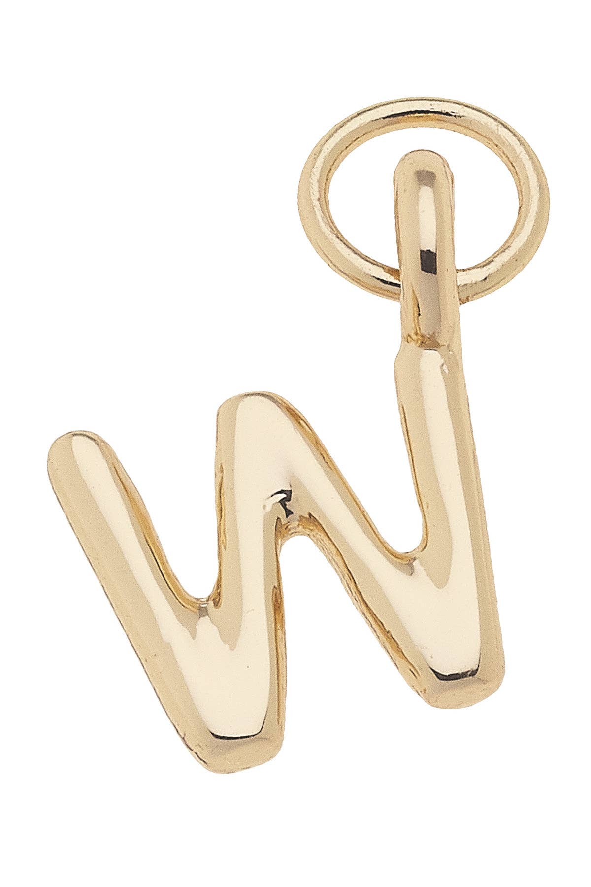 Mini Initial Charm in Shiny Gold: R