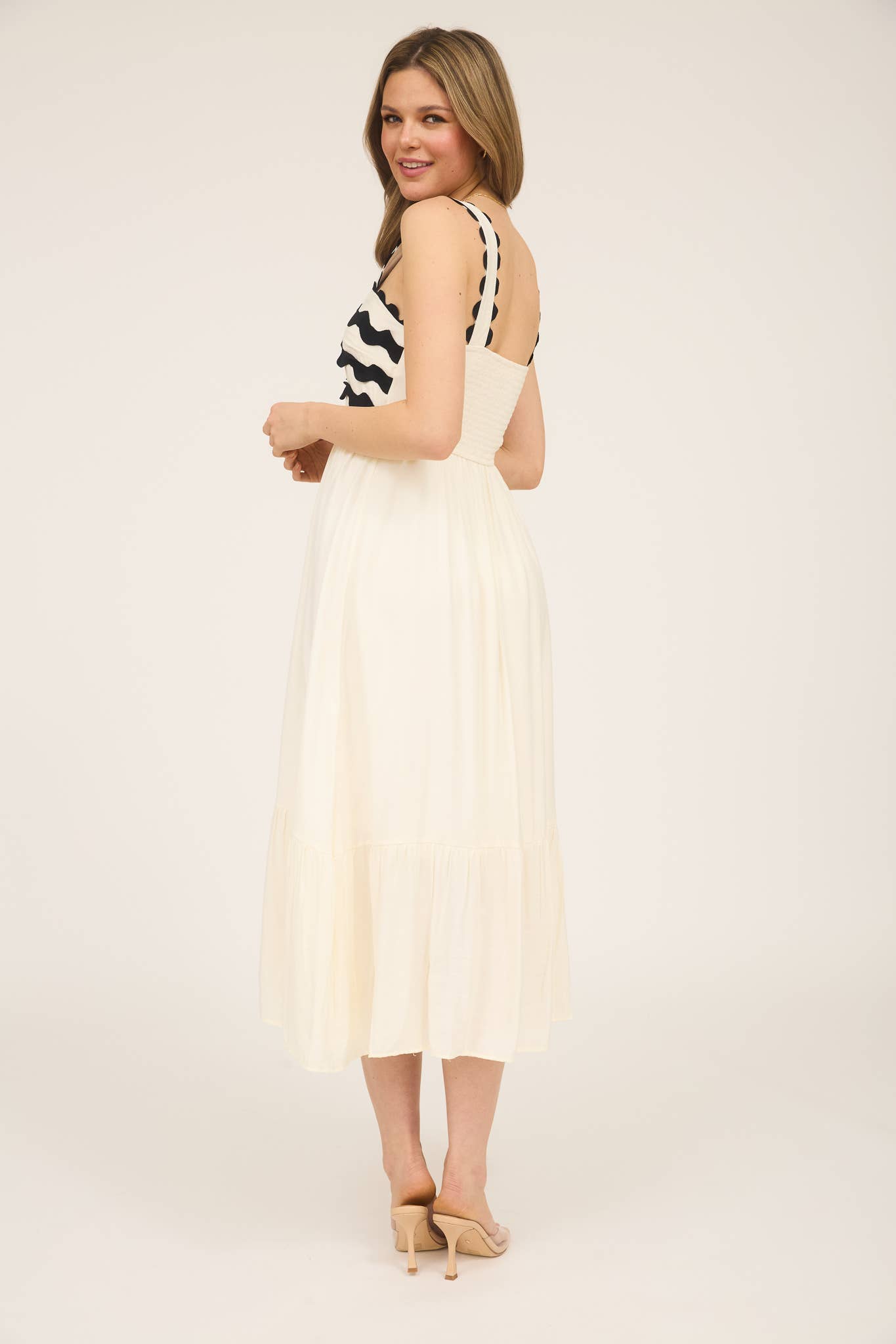 Scallop Midi Dress