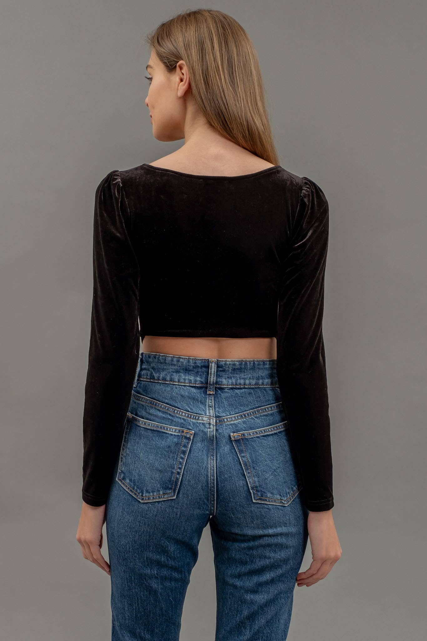 Velvet Corset Crop Top