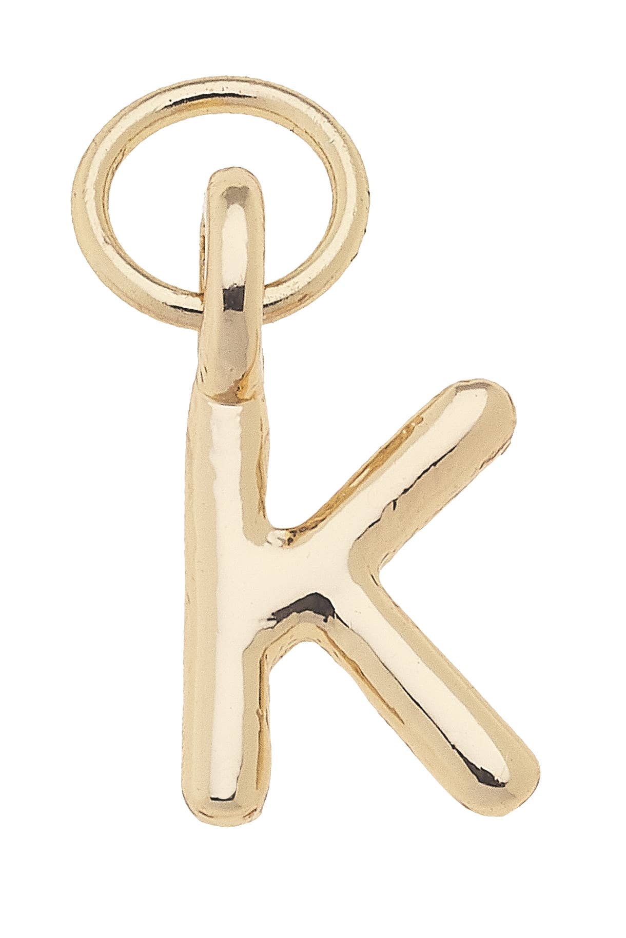 Mini Initial Charm in Shiny Gold: R