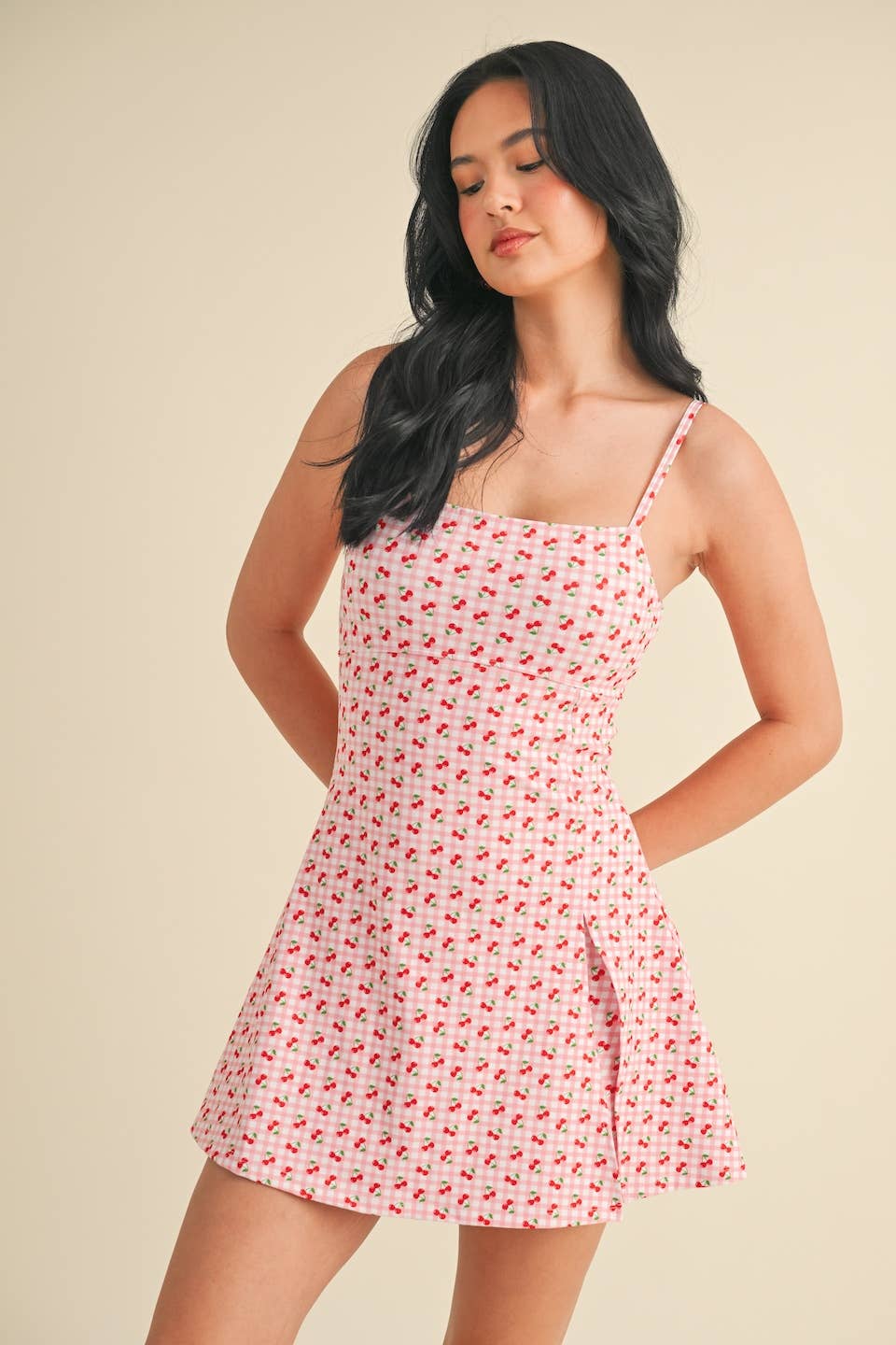 Cherry Gingham Athletic Dress