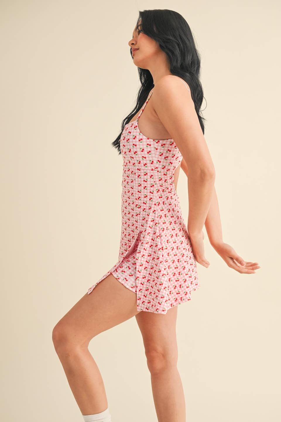 Cherry Gingham Athletic Dress