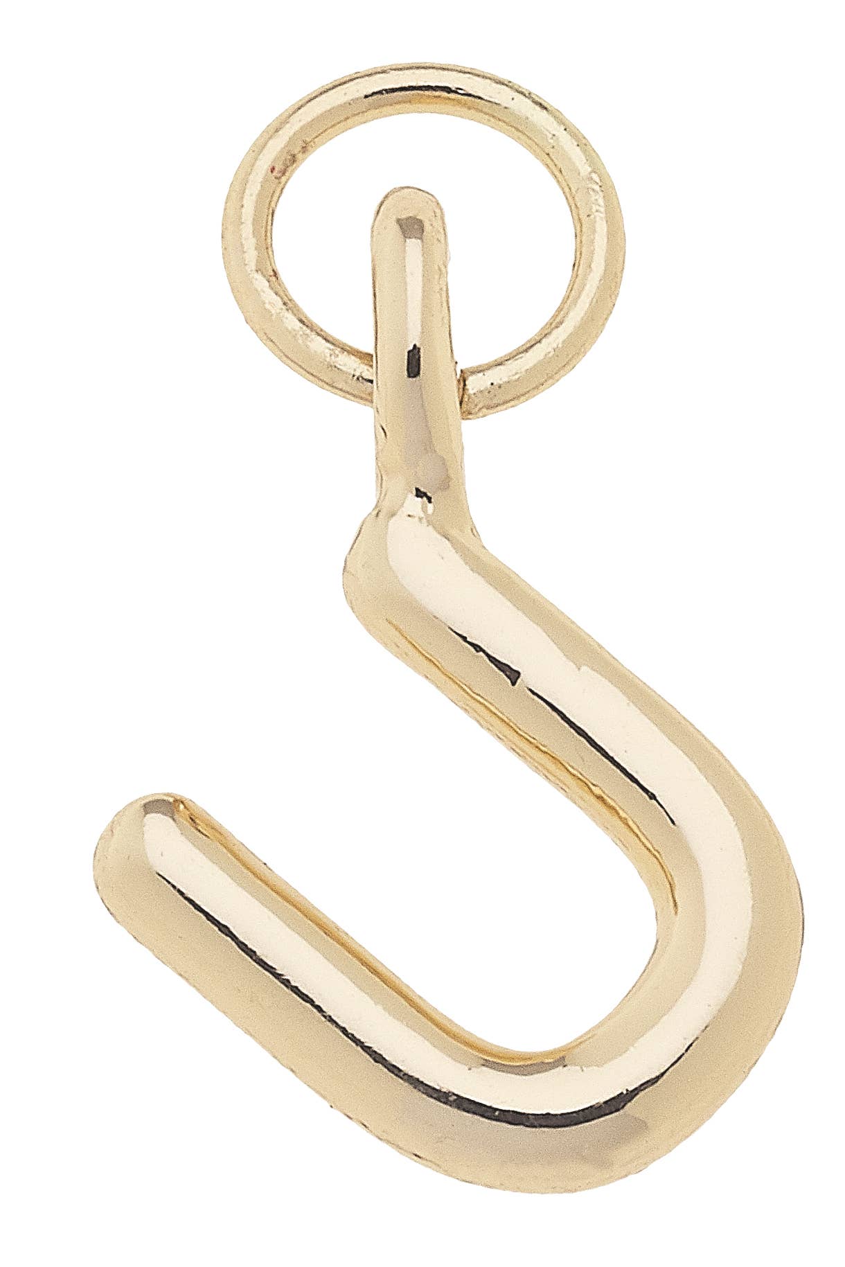 Mini Initial Charm in Shiny Gold: R
