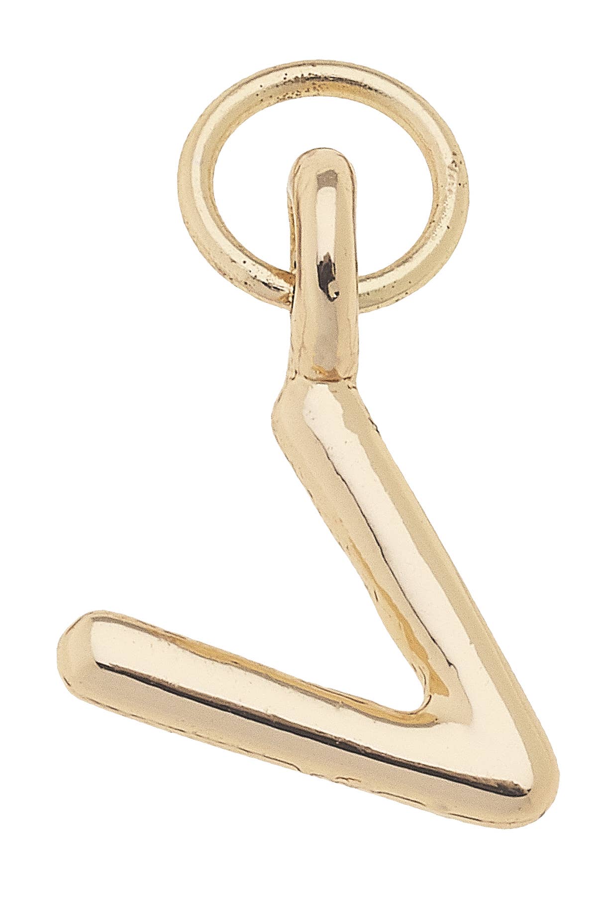 Mini Initial Charm in Shiny Gold: R