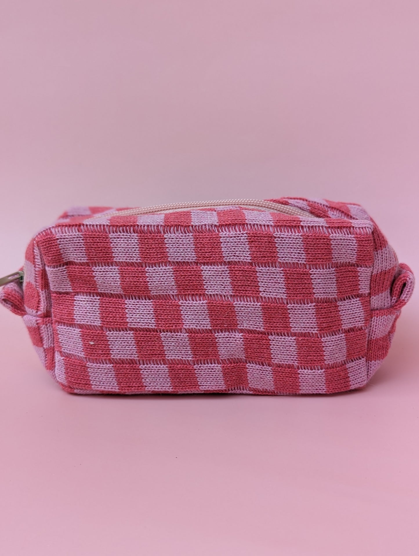 Checkered Makeup Pouch