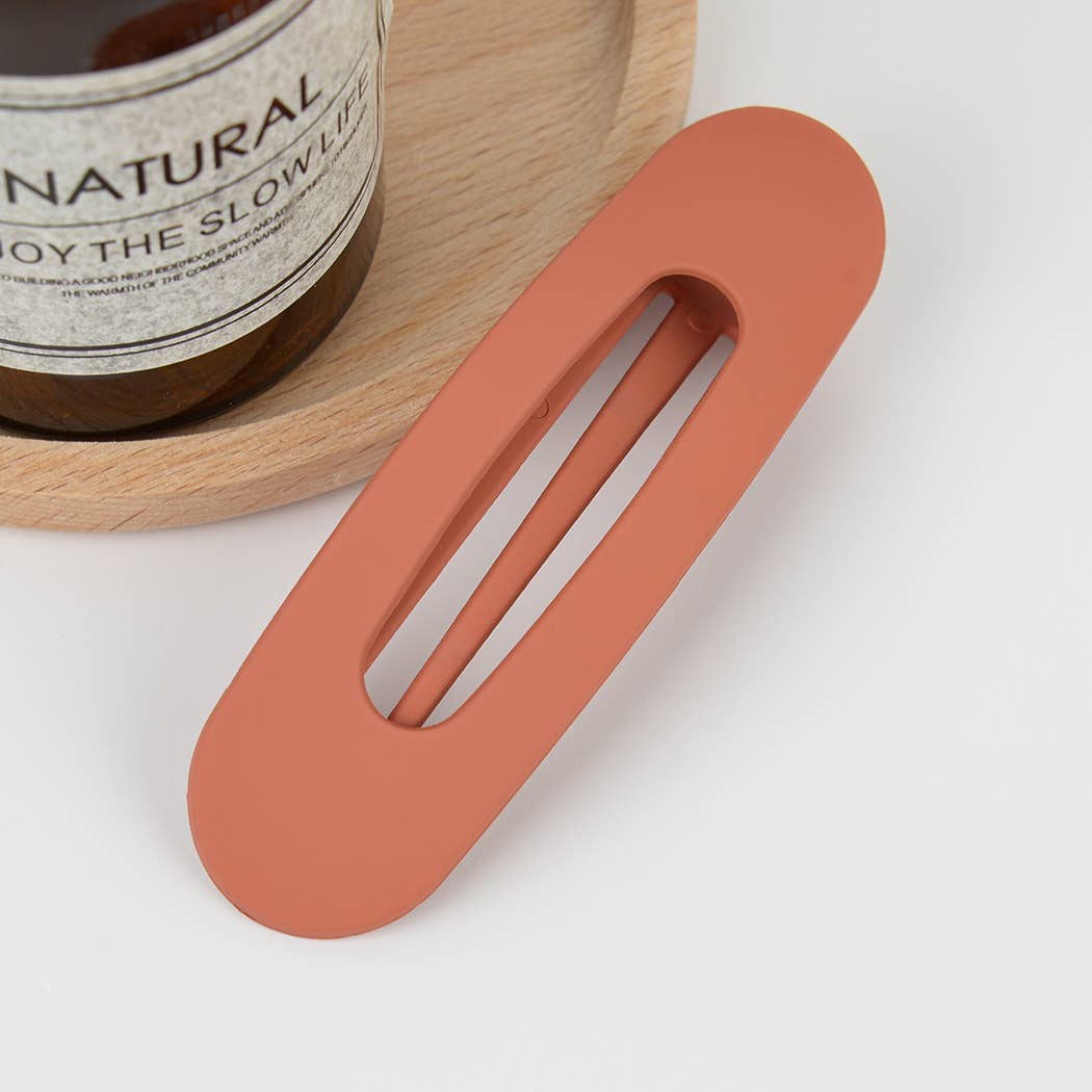 Orange Barette Hair Clip