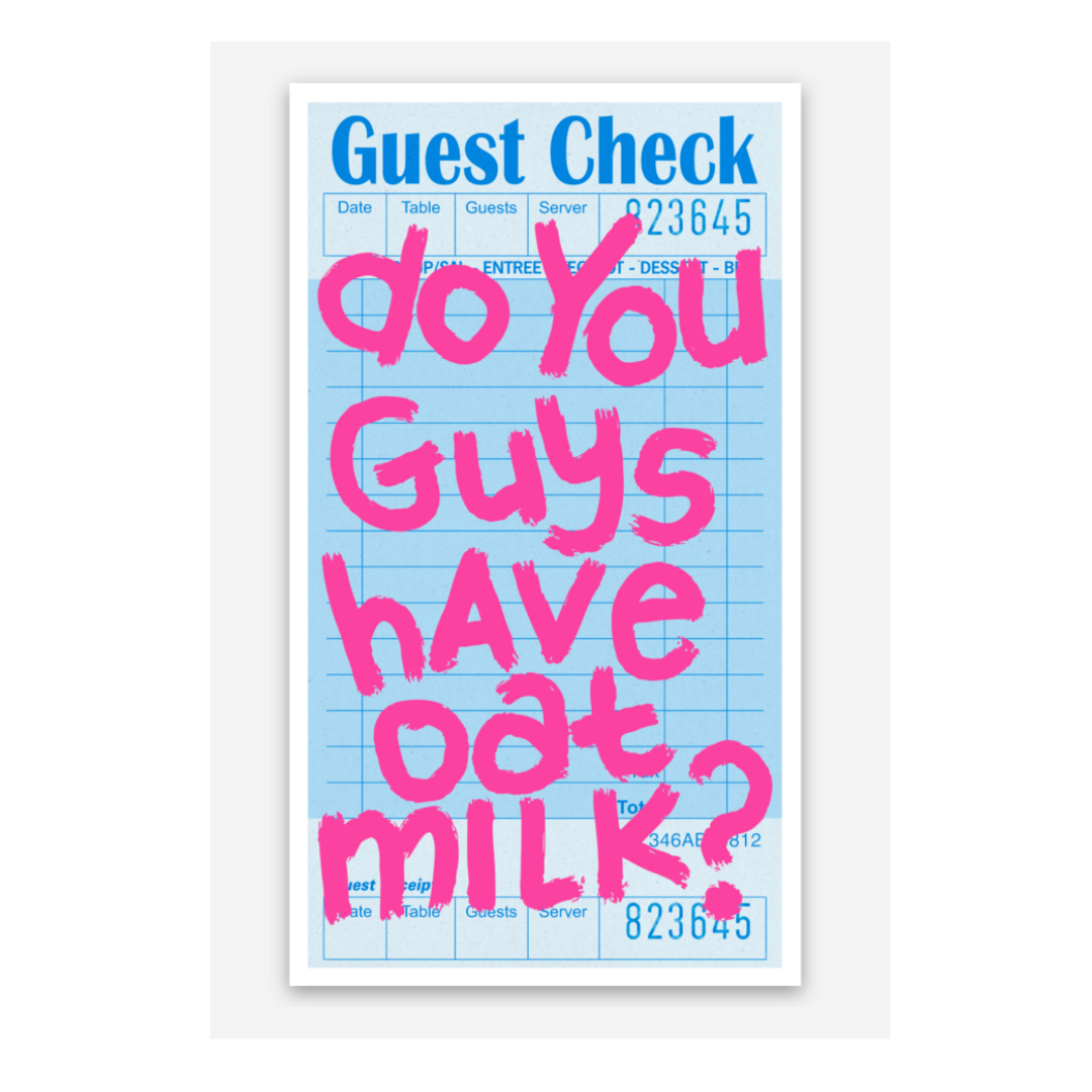 Do you guys have Oat Milk? Sticker