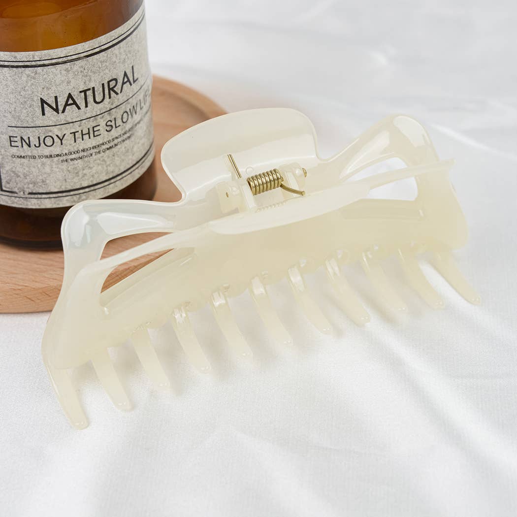 Extra Large White Hair Claw Clip