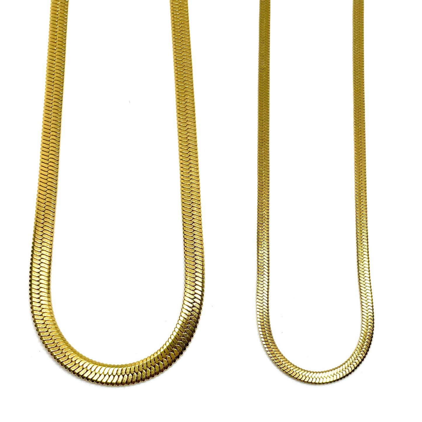 Gold Herringbone Necklace