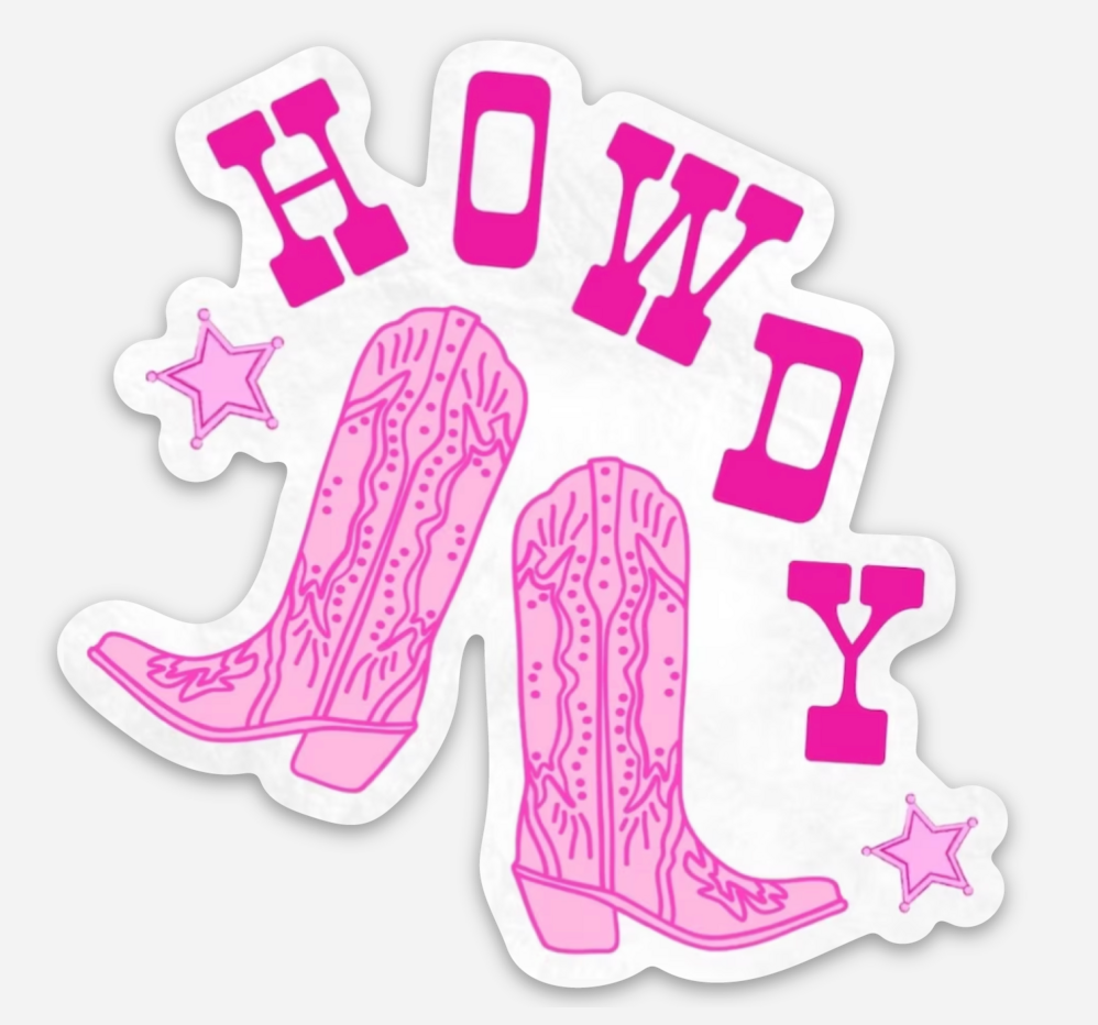 Howdy Boots Sticker