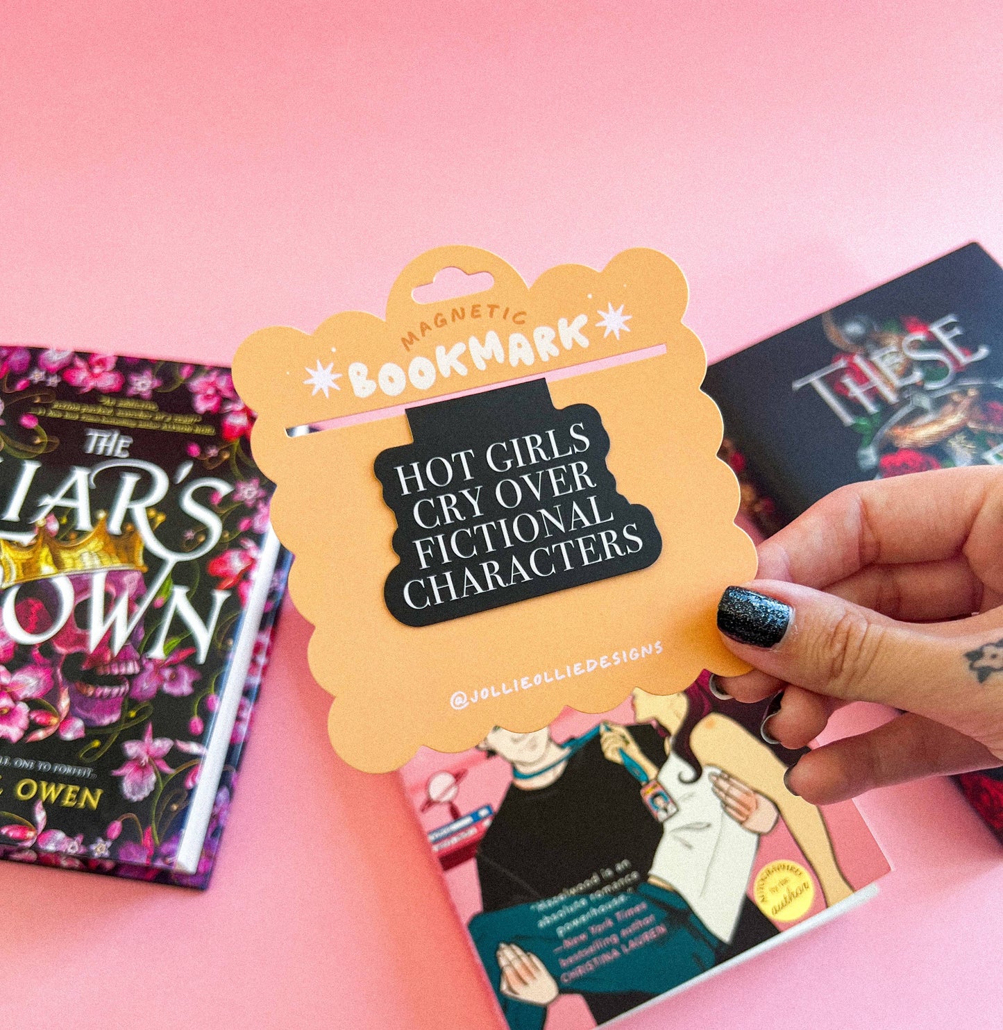 Hot Girls Cry Over Fictional Characters Magnetic Bookmark