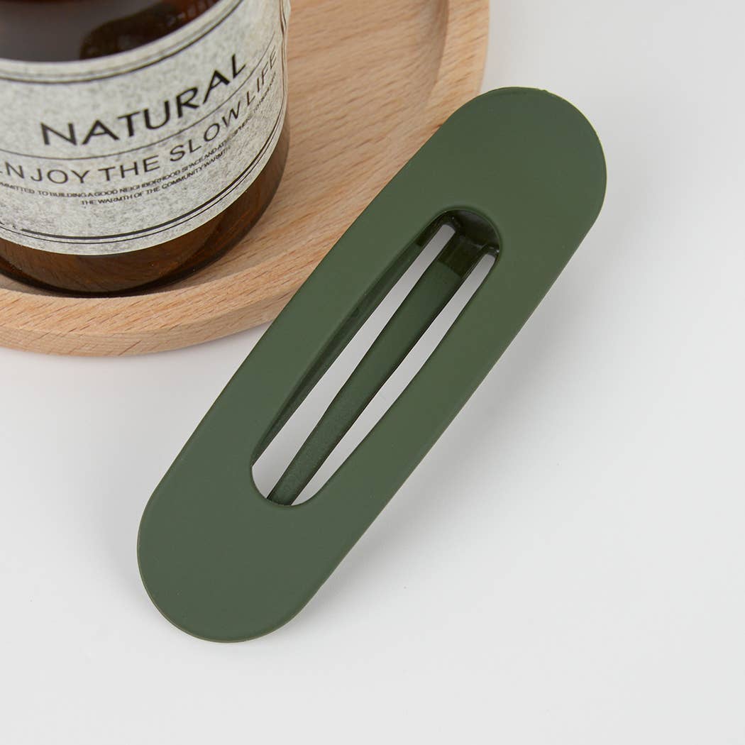 Green Barette Hair Clip
