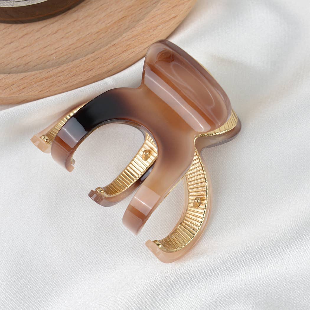 Brown Small Hair Claw Clip