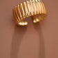 18K Gold Plated Waterproof Stainless Steel Ring - 7884: S0OX3T7884