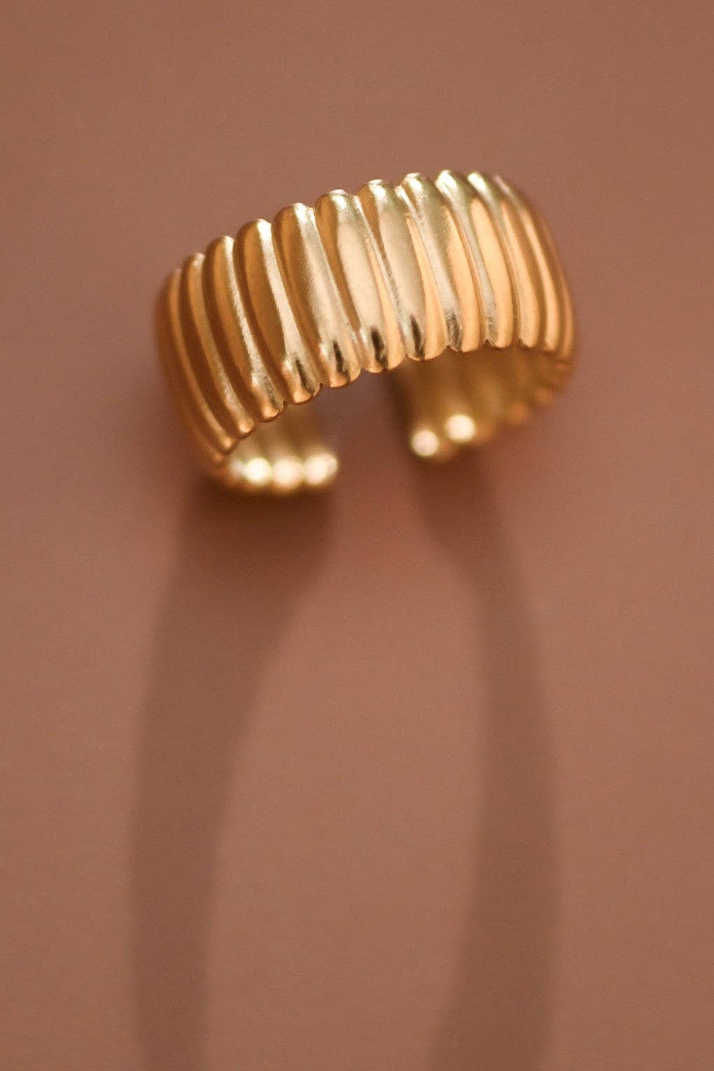 18K Gold Plated Waterproof Stainless Steel Ring - 7884: S0OX3T7884