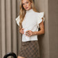 Ruffle Sleeve Sweater - Oatmeal