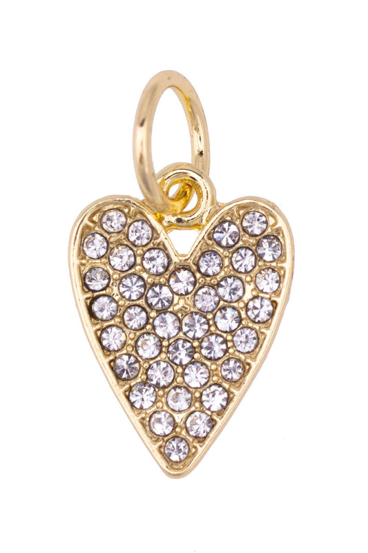 Pave Heart Charm