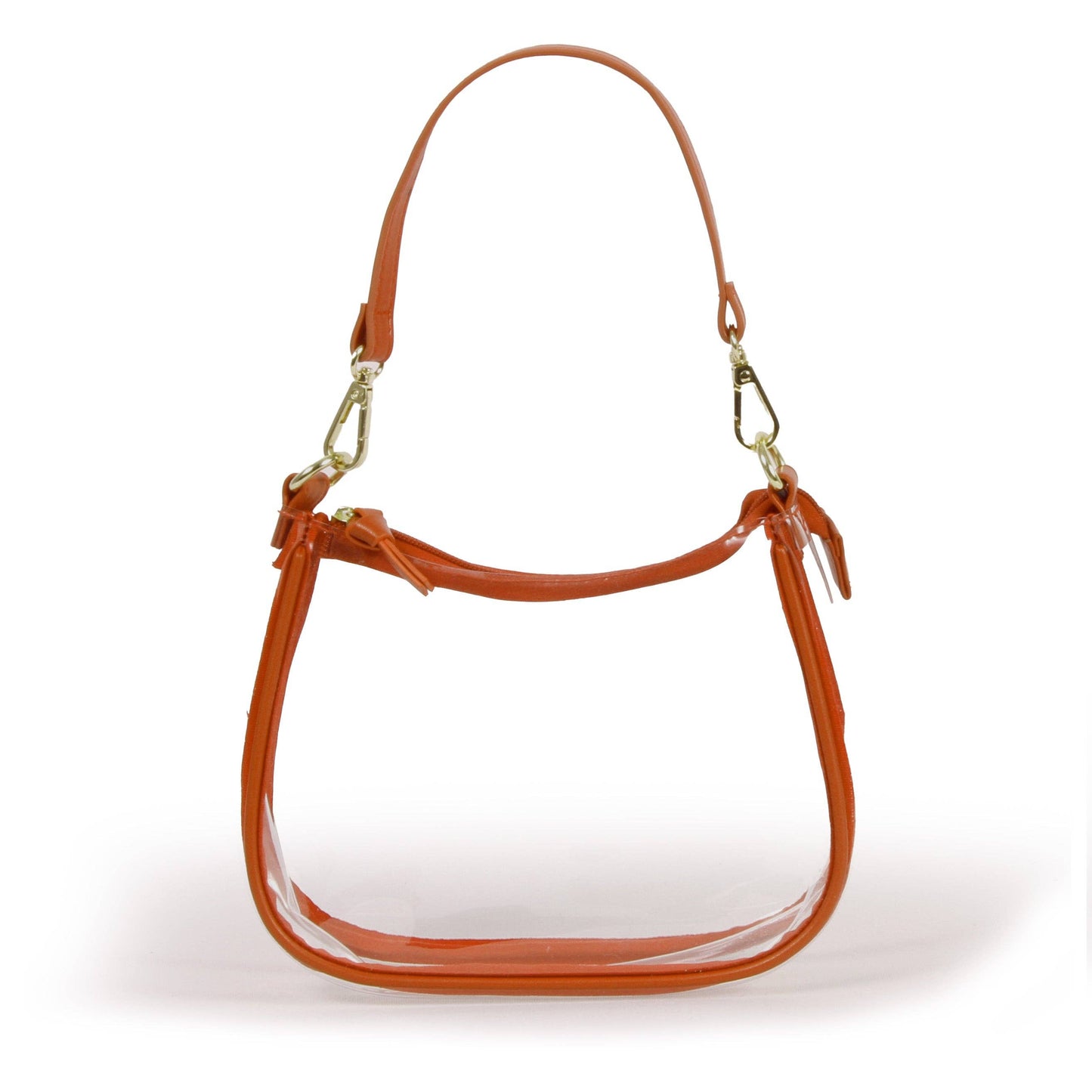 Clara Clear Stadium Purse Burnt Orange