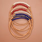 Patriotic Boho Layered Guitar String Bracelet Set - 8074: S0OX3T8074