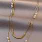 18K Gold Plated Waterproof Stainless Steel Chain Necklace - 6992: S0OX3T6992