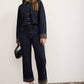 Leopard Cuff Wide Leg Denim Jeans