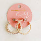 Large Pearl Hoop Earrings