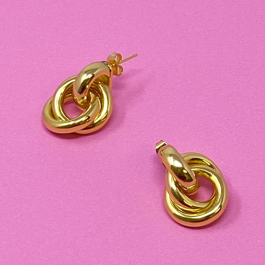 Gold Knot Earrings