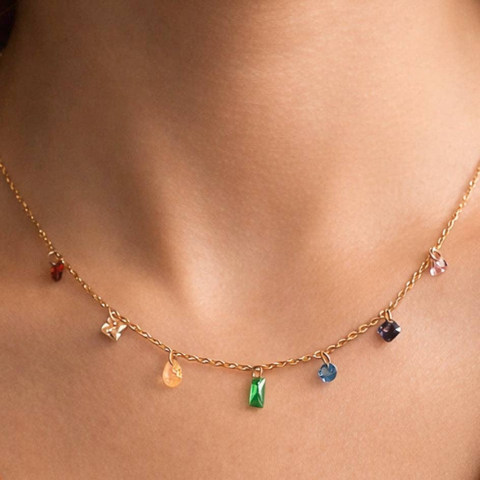 18K Gold Plated Waterproof Stainless Steel Chain Necklace - 6999: S0OX3T6999