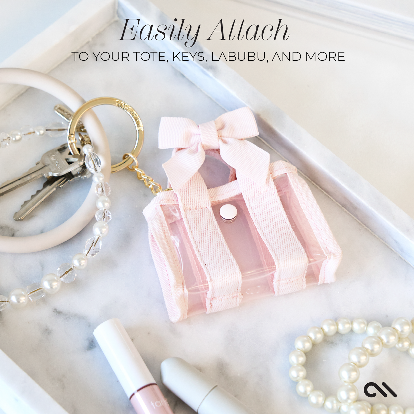 Case-Mate Tini Tote Keychain Charm: Ballet Pink